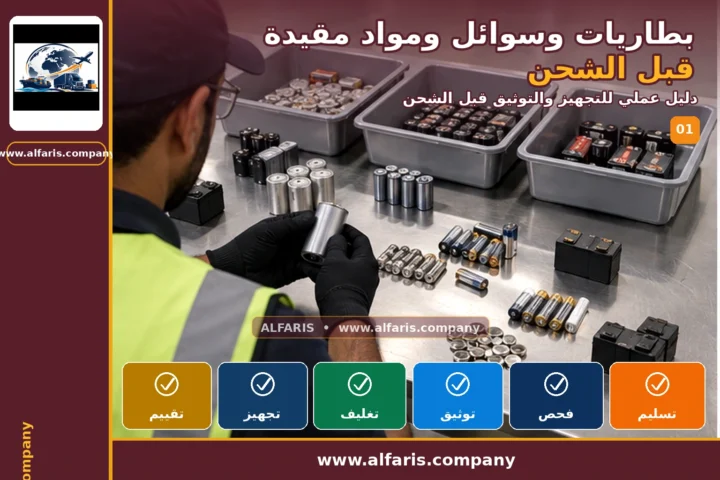 المواد المقيدة قبل الشحن — المعاينة