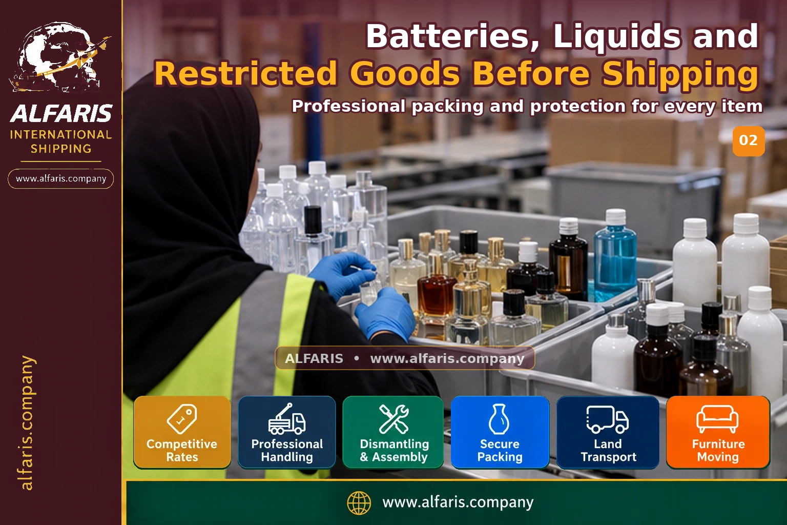 restricted goods before shipping — Preparation and packing