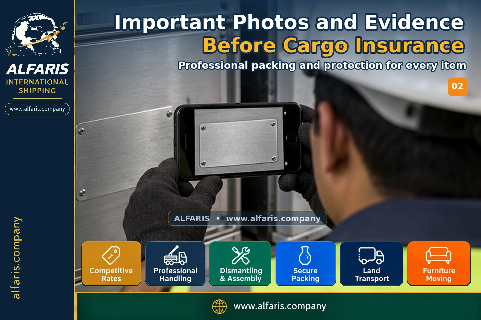 cargo insurance photos and evidence — Preparation and packing