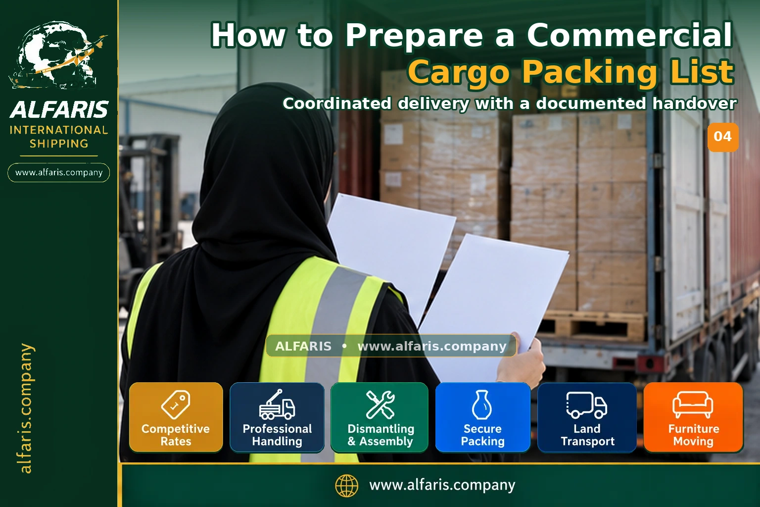 commercial cargo packing list — Final review