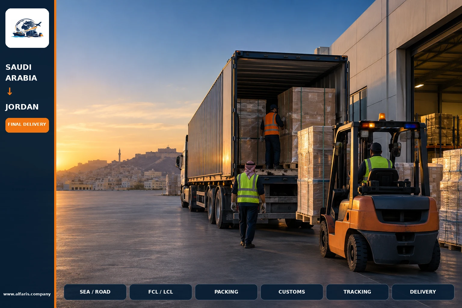 Delivery of shipments in Jordan