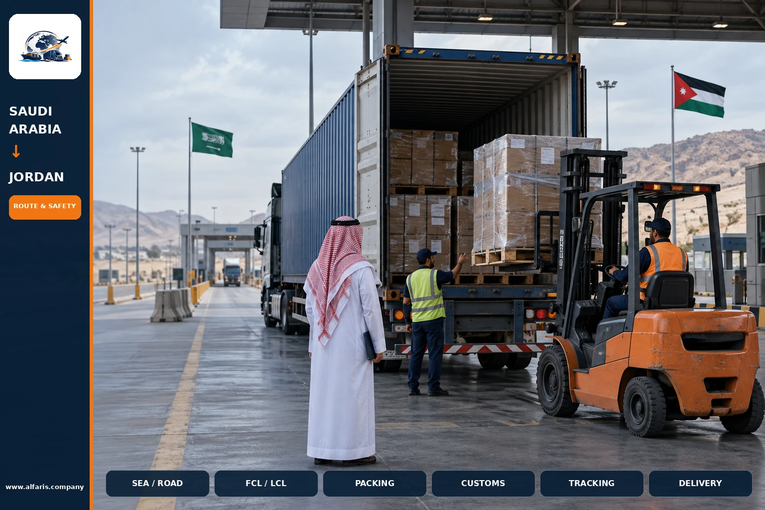 Furniture packaging for shipping to Jordan