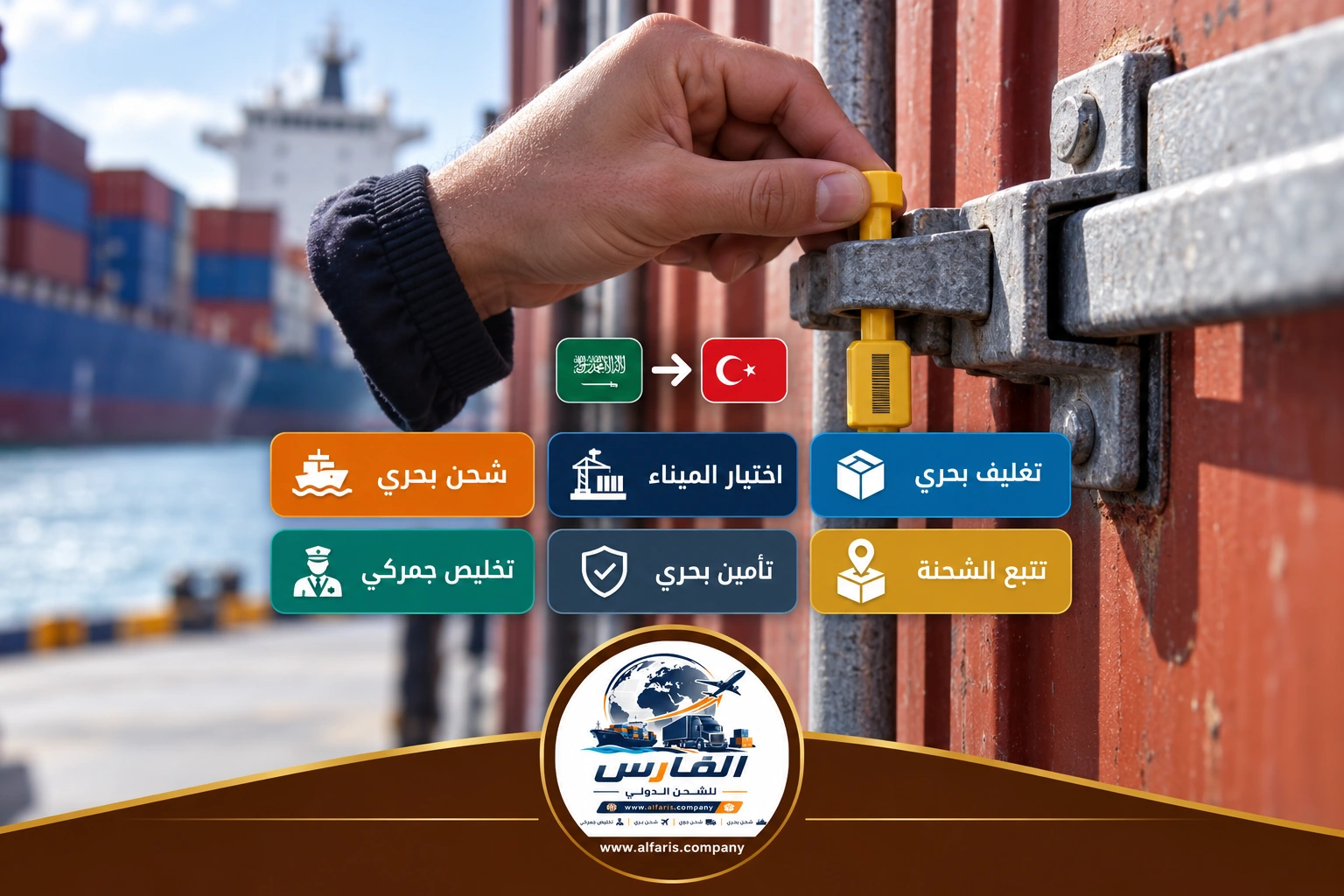 تسليم الشحنة في تركيا بعد الشحن من الدمام