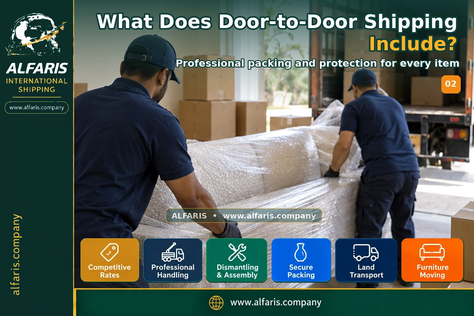 door-to-door shipping — Preparation and packing