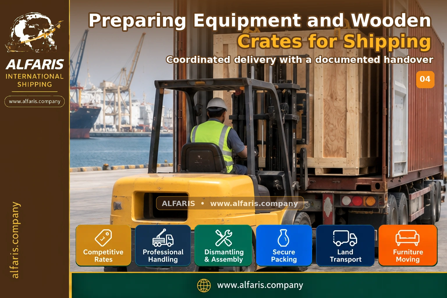 equipment and wooden crate preparation — Final review