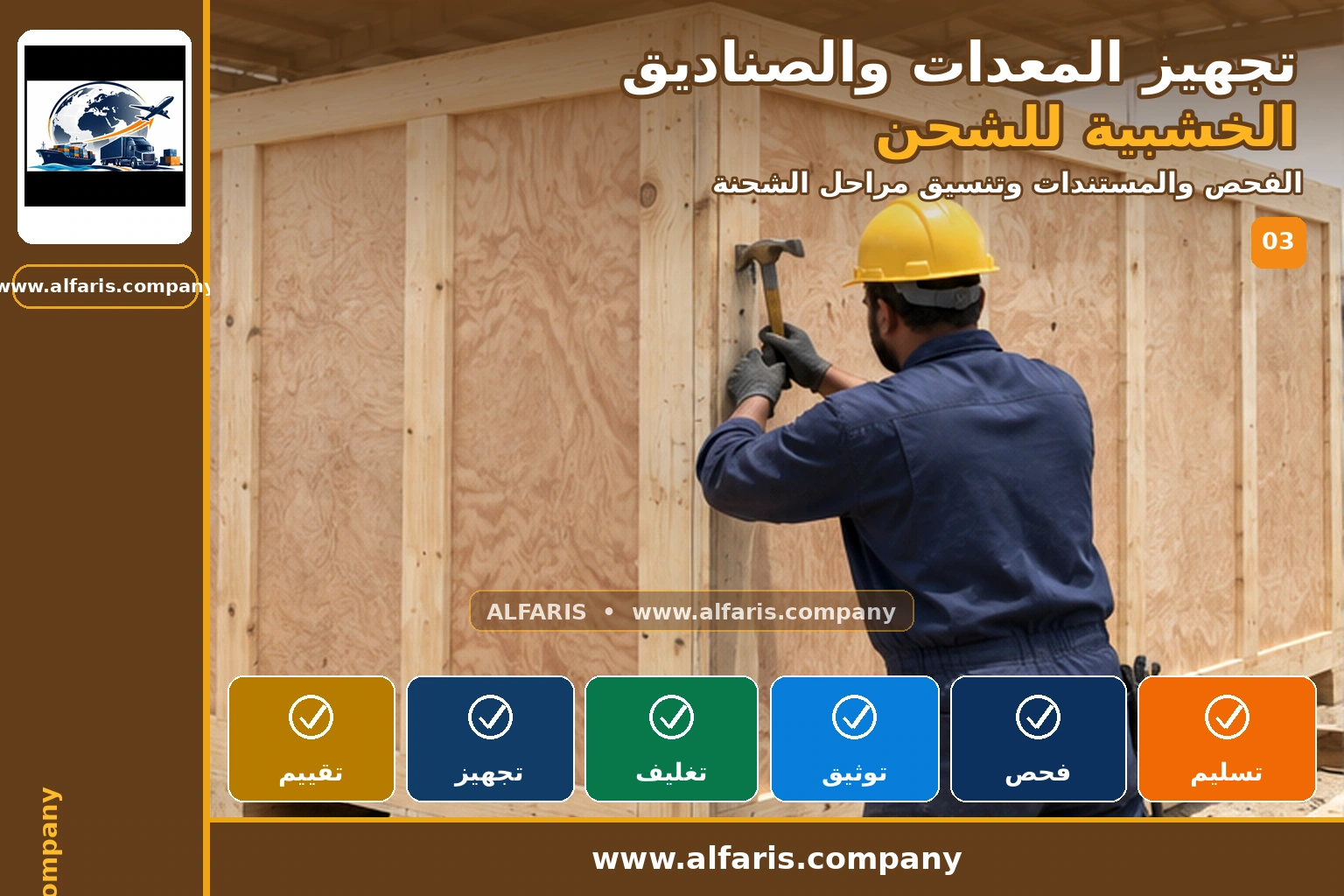 تجهيز المعدات والصناديق الخشبية — الفحص والتوثيق تجهيز المعدات والصناديق الخشبية — الفحص والتوثيق