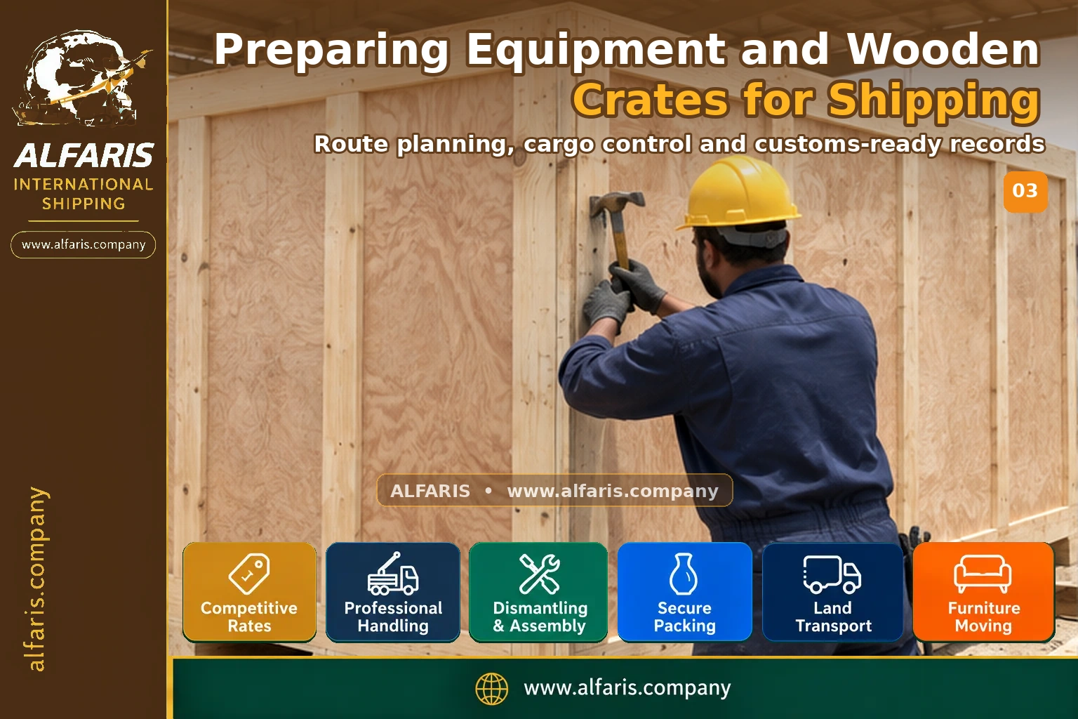 equipment and wooden crate preparation — Inspection and records