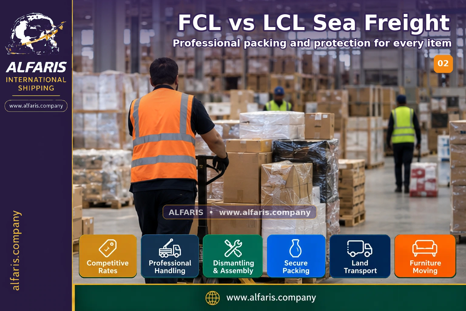 FCL vs LCL sea freight — Preparation and packing
