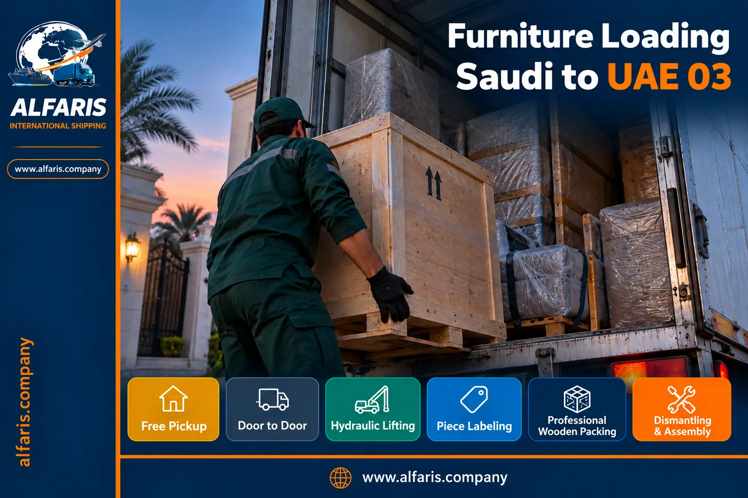 furniture loading saudi to uae 03