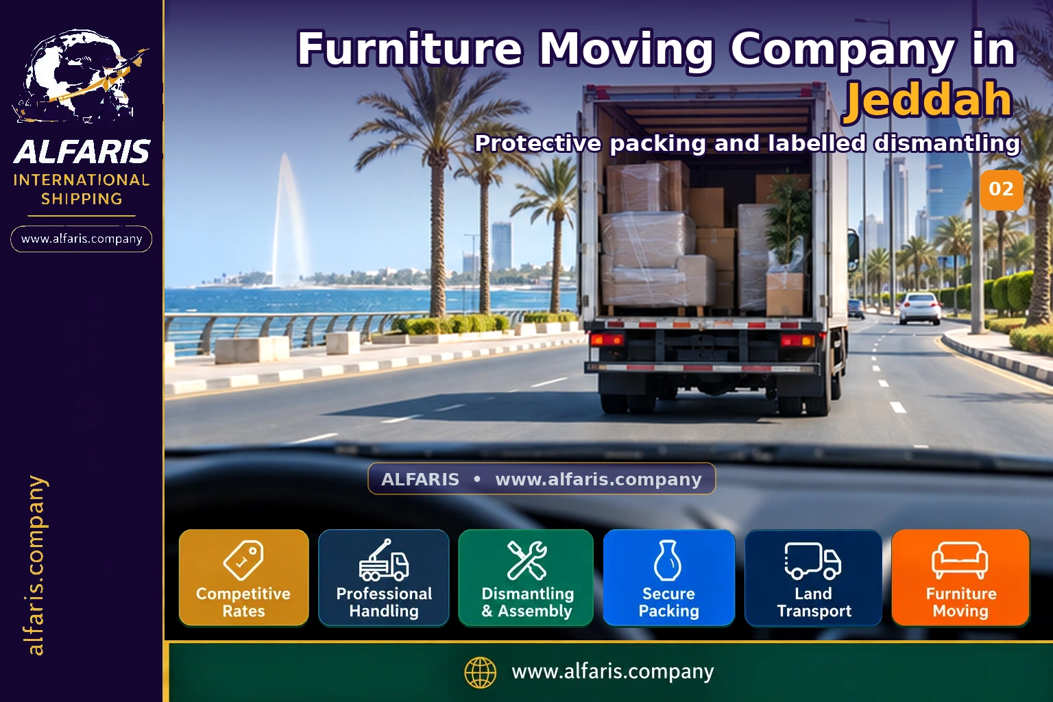 Furniture Moving Company in Jeddah — Protective packing and labelled dismantling