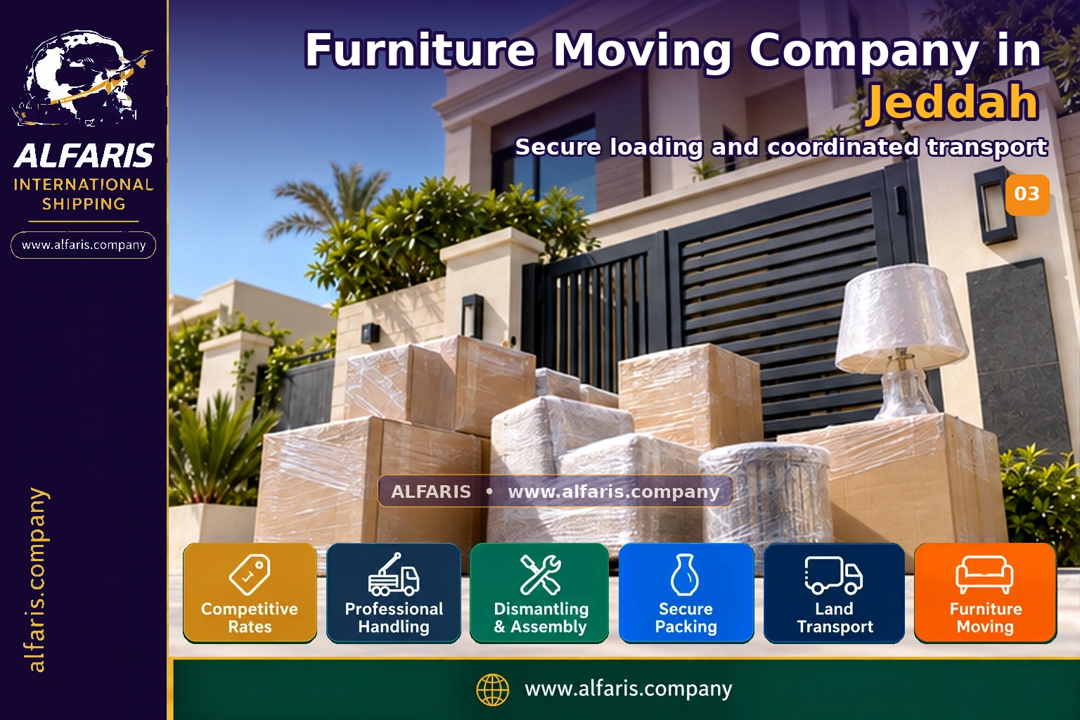 Furniture Moving Company in Jeddah — Vehicle loading and route coordination