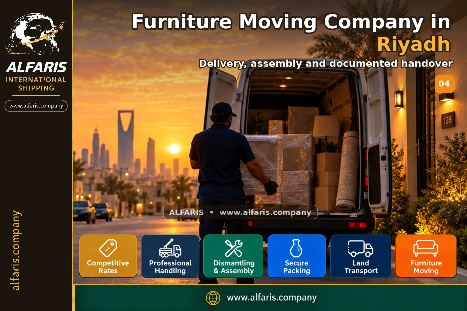 Furniture Moving Company in Riyadh — Delivery, assembly and documented handover Furniture Moving Company in Riyadh — Delivery, assembly and documented handover