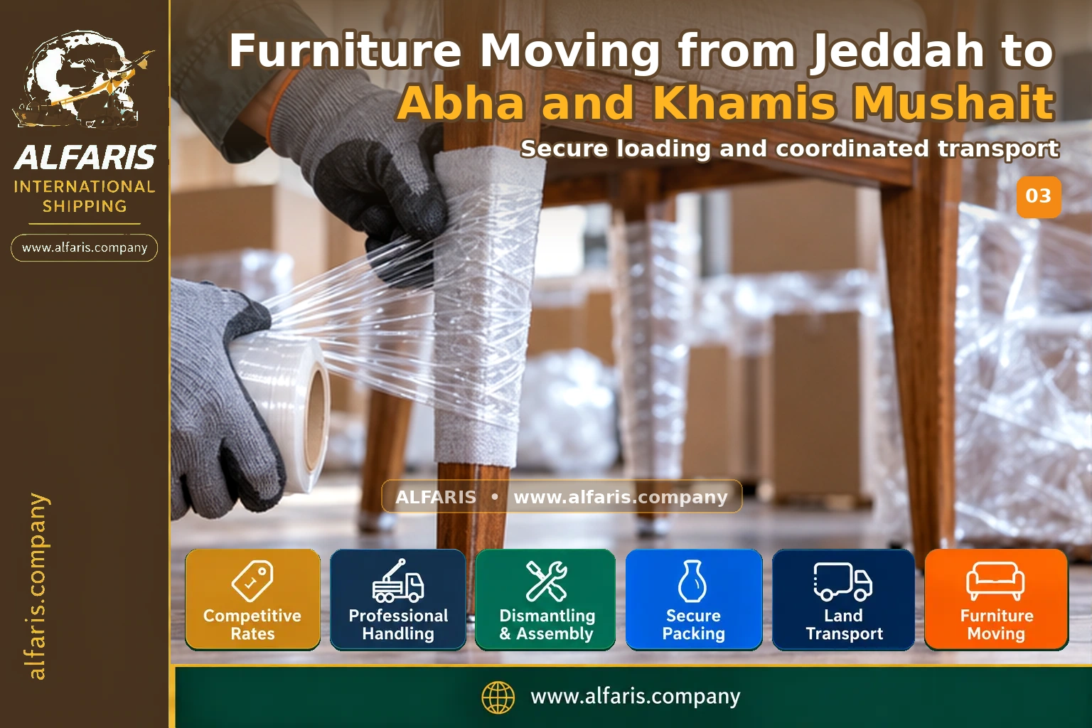 Furniture Moving from Jeddah to Abha and Khamis Mushait — Vehicle loading and route coordination