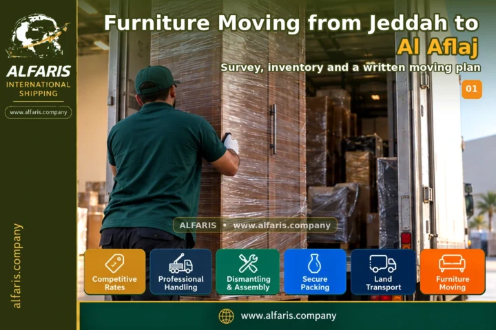 Furniture Moving from Jeddah to Al Aflaj — survey and planning