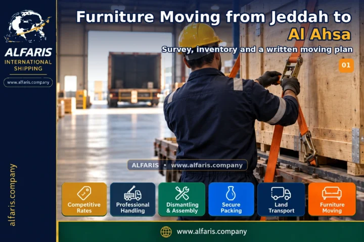 Furniture Moving from Jeddah to Al Ahsa — survey and planning