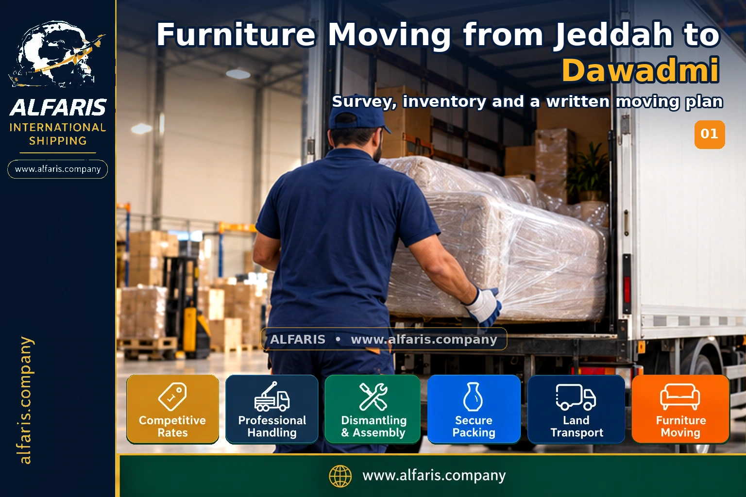 Furniture Moving from Jeddah to Dawadmi — Survey and inventory planning Furniture Moving from Jeddah to Dawadmi — Survey and inventory planning