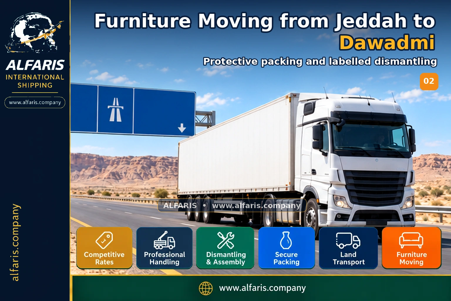 Furniture Moving from Jeddah to Dawadmi — Protective packing and labelled dismantling Furniture Moving from Jeddah to Dawadmi — Protective packing and labelled dismantling