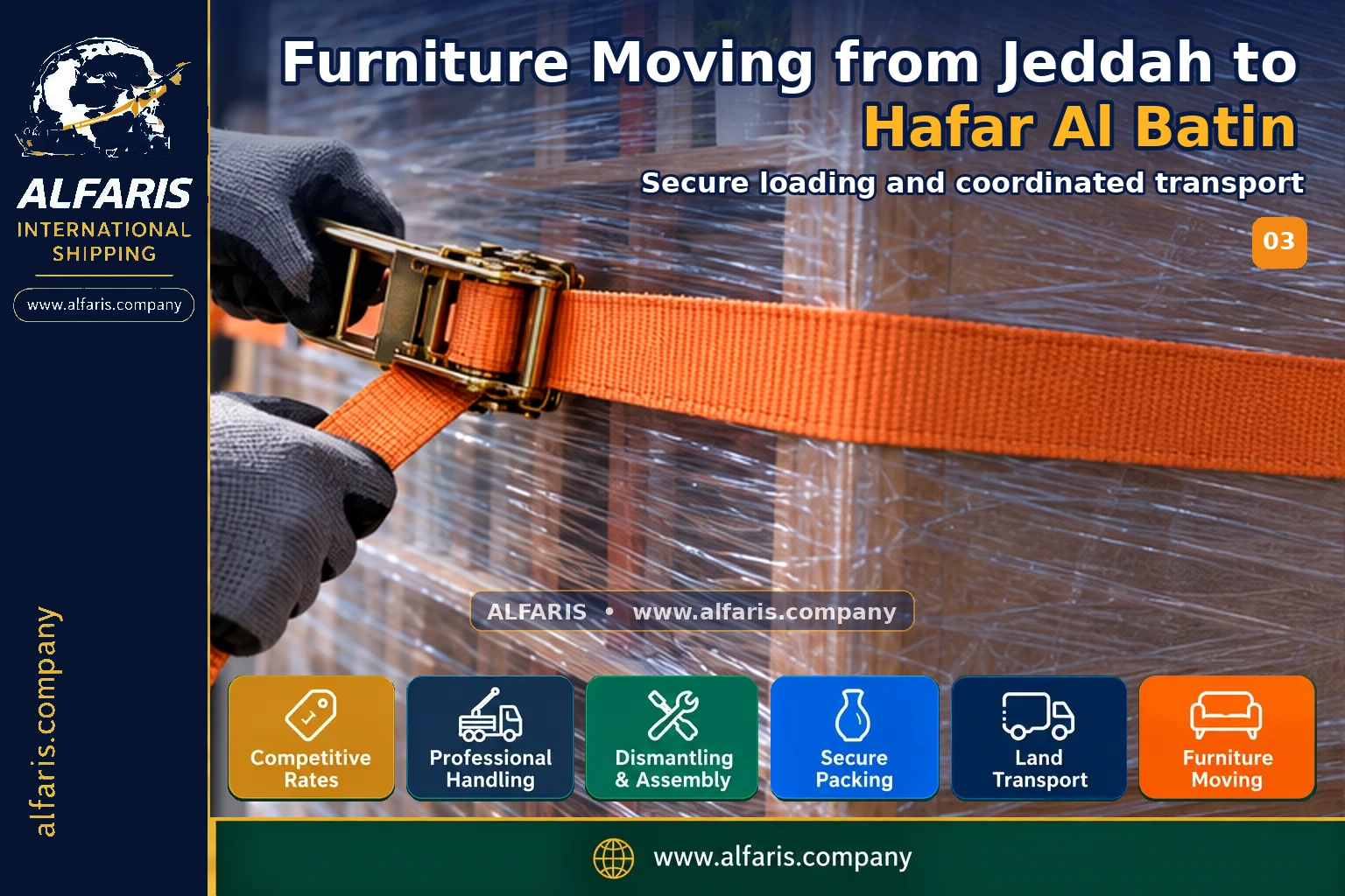 Furniture Moving from Jeddah to Hafar Al Batin — Vehicle loading and route coordination