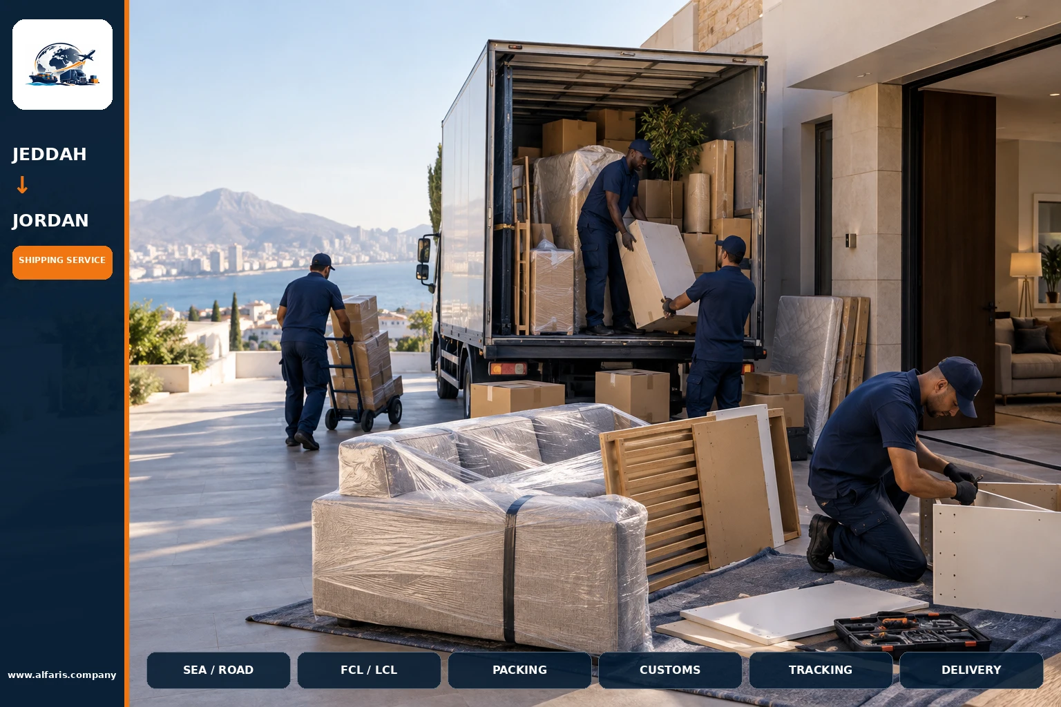 Ikea furniture moving from jeddah to jordan — service overview