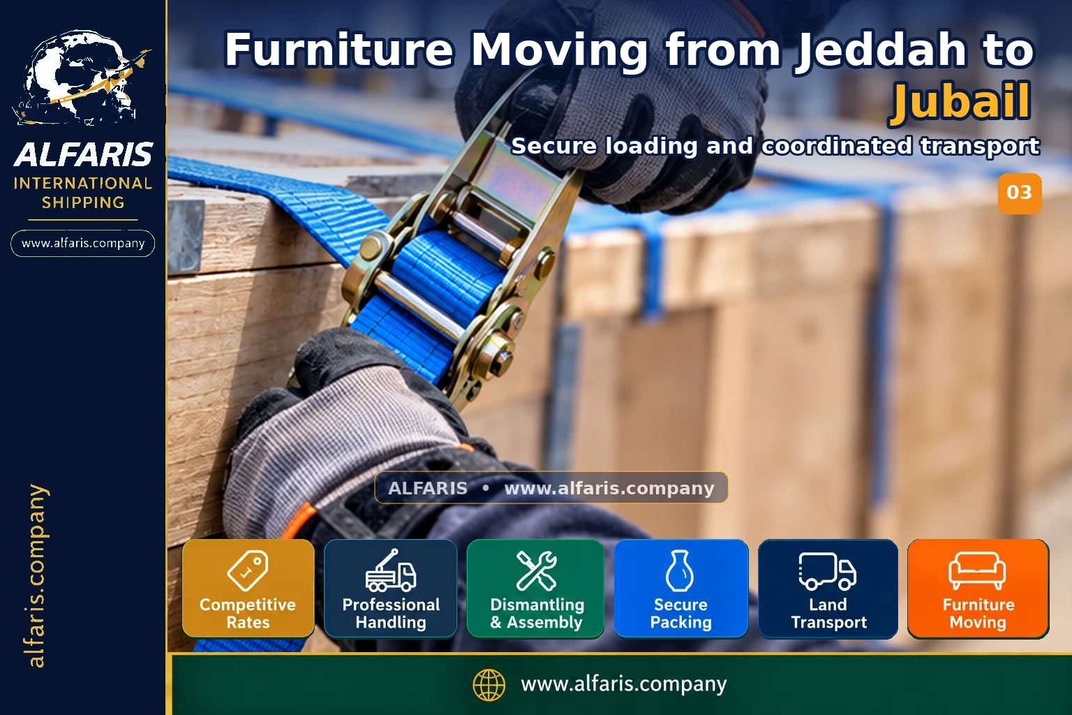 Furniture Moving from Jeddah to Jubail — Vehicle loading and route coordination