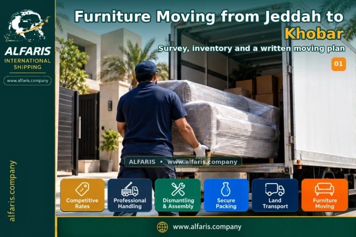 Furniture Moving from Jeddah to Khobar — survey and planning