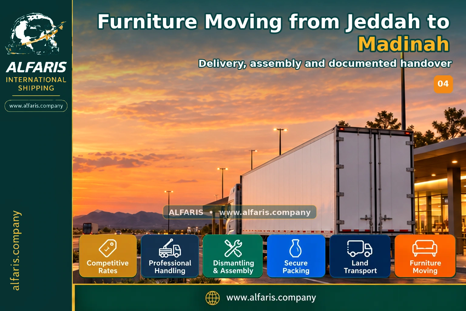 Furniture Moving from Jeddah to Madinah — Delivery, assembly and documented handover