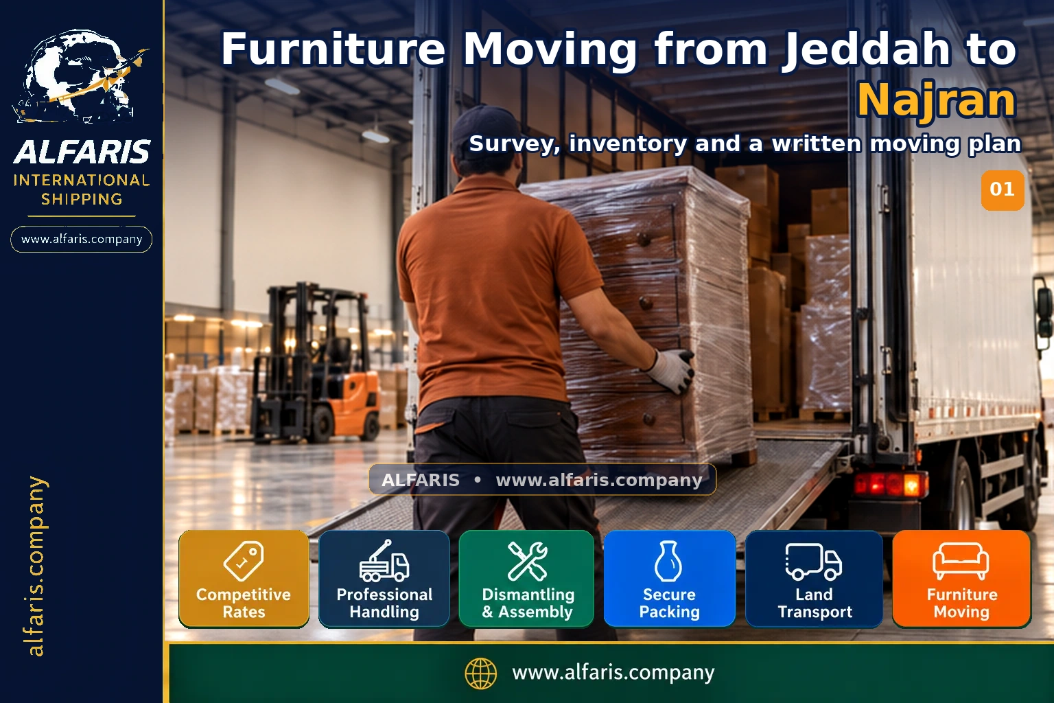 Furniture Moving from Jeddah to Najran — Survey and inventory planning Furniture Moving from Jeddah to Najran — Survey and inventory planning