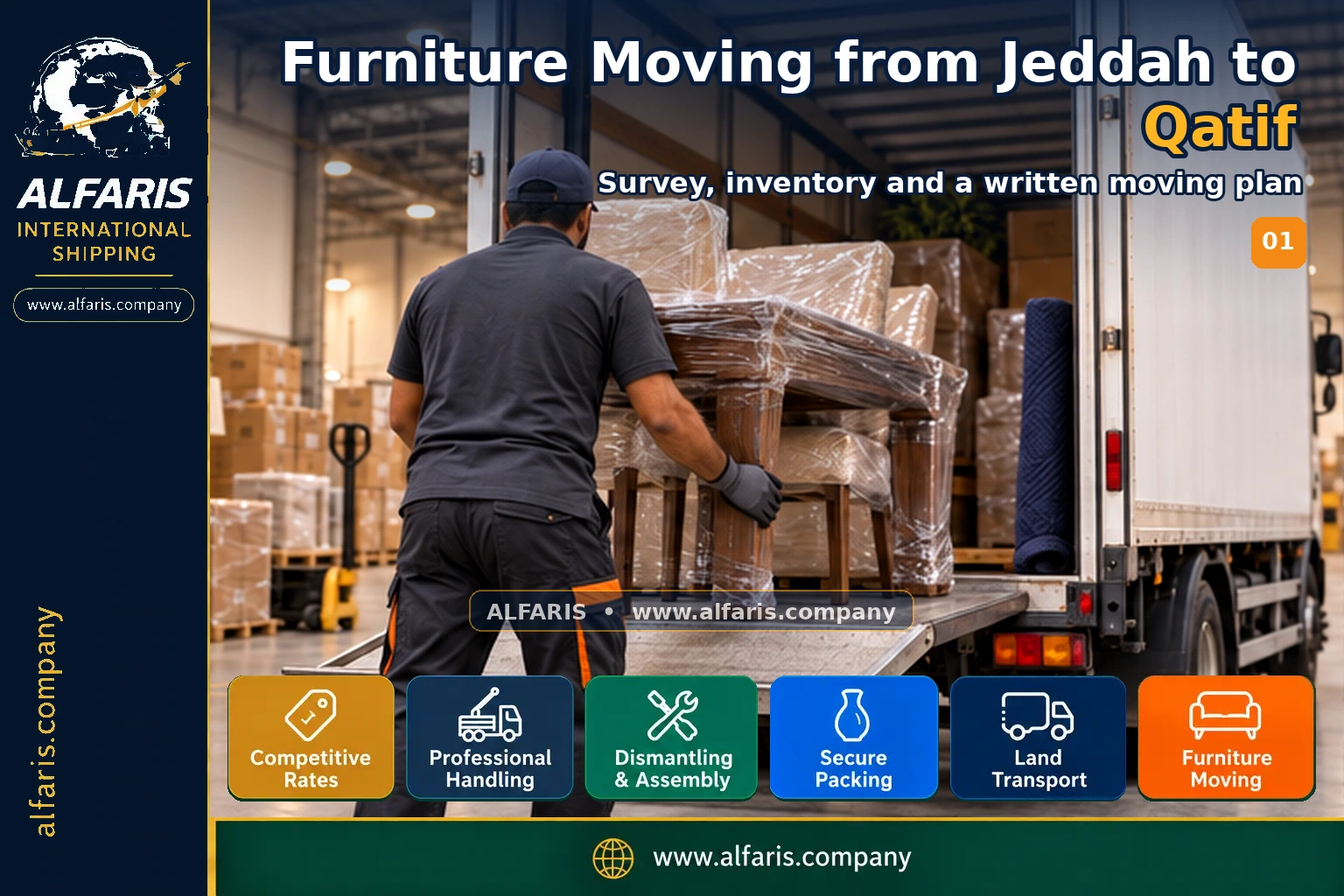 Furniture Moving from Jeddah to Qatif — Survey and inventory planning Furniture Moving from Jeddah to Qatif — Survey and inventory planning