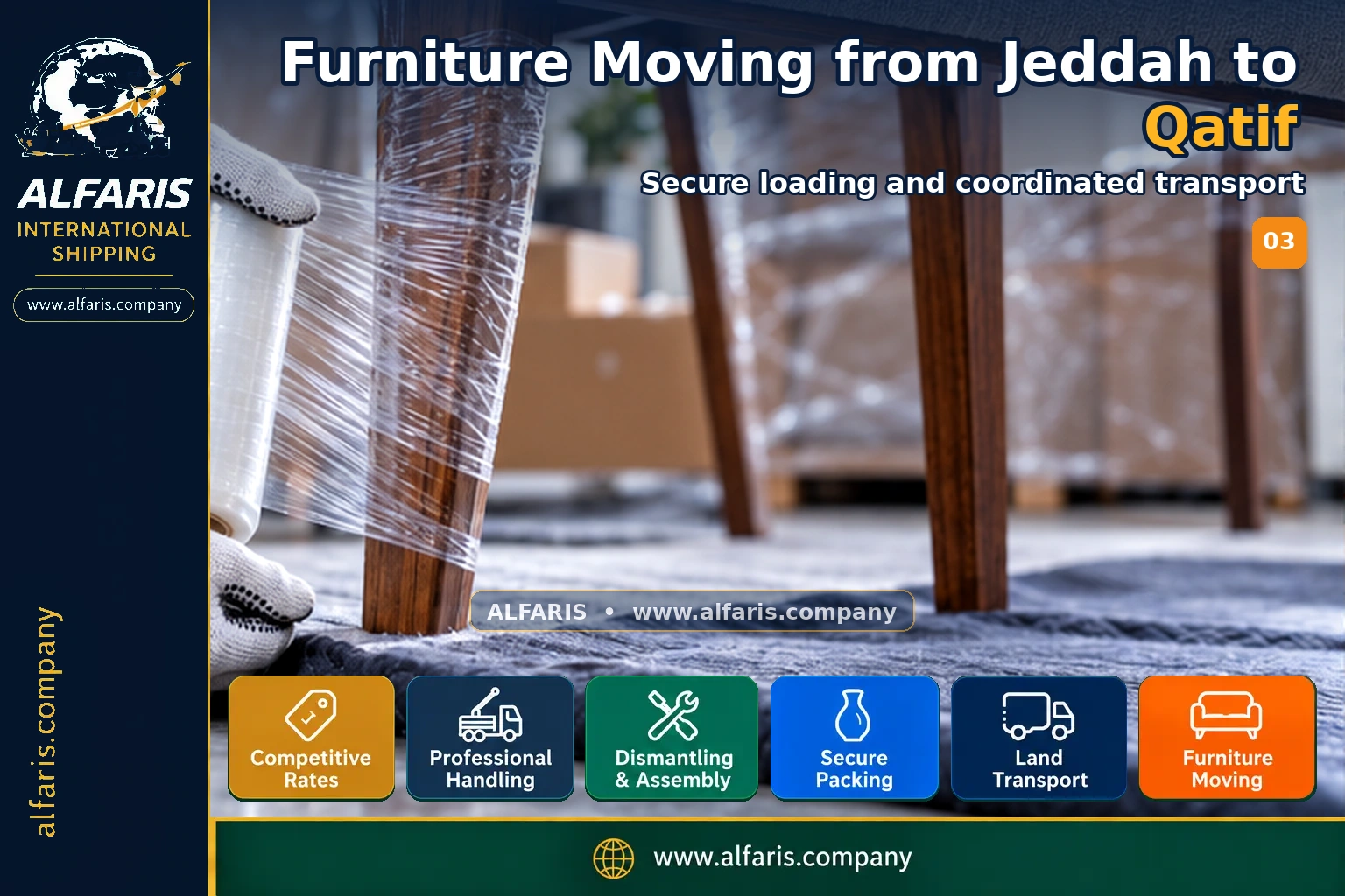 Furniture Moving from Jeddah to Qatif — Vehicle loading and route coordination Furniture Moving from Jeddah to Qatif — Vehicle loading and route coordination