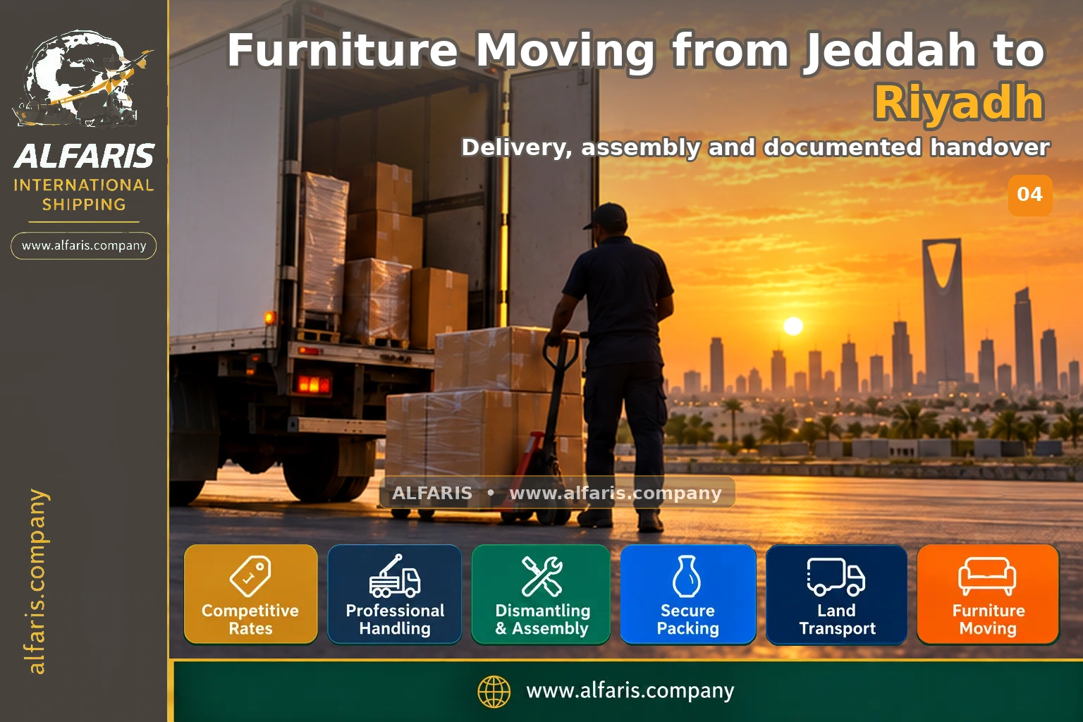 Furniture Moving from Jeddah to Riyadh — Delivery, assembly and documented handover
