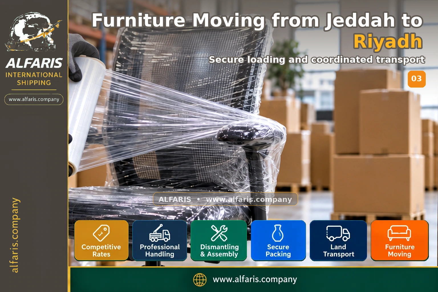 Furniture Moving from Jeddah to Riyadh — Vehicle loading and route coordination
