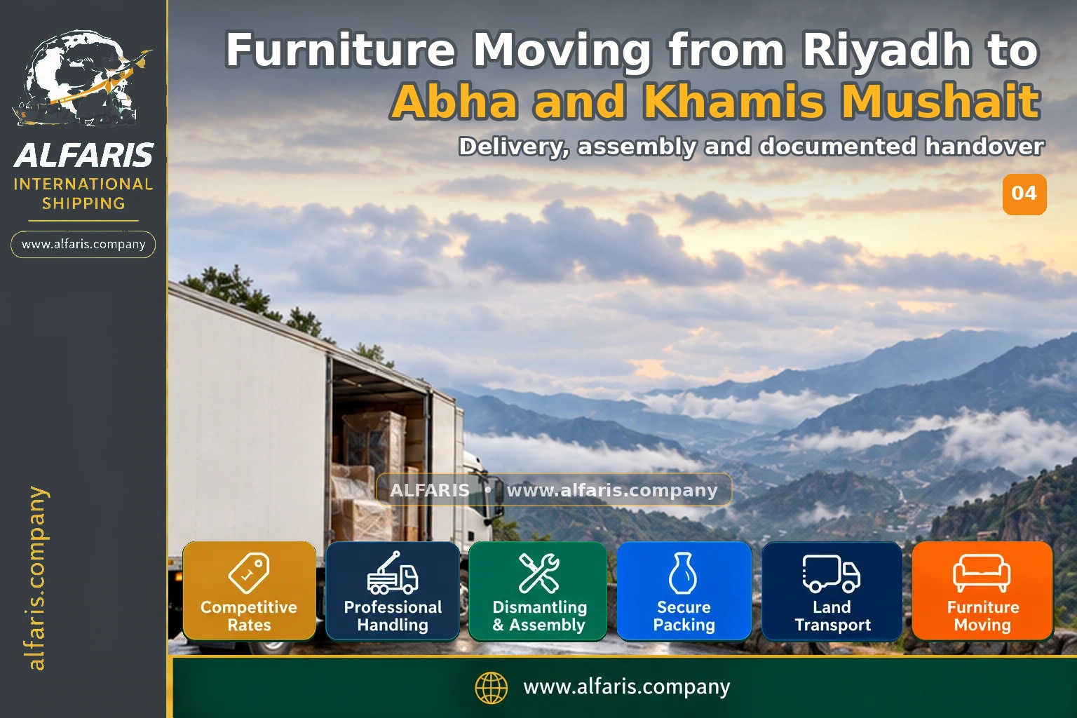 Furniture Moving from Riyadh to Abha and Khamis Mushait — Delivery, assembly and documented handover