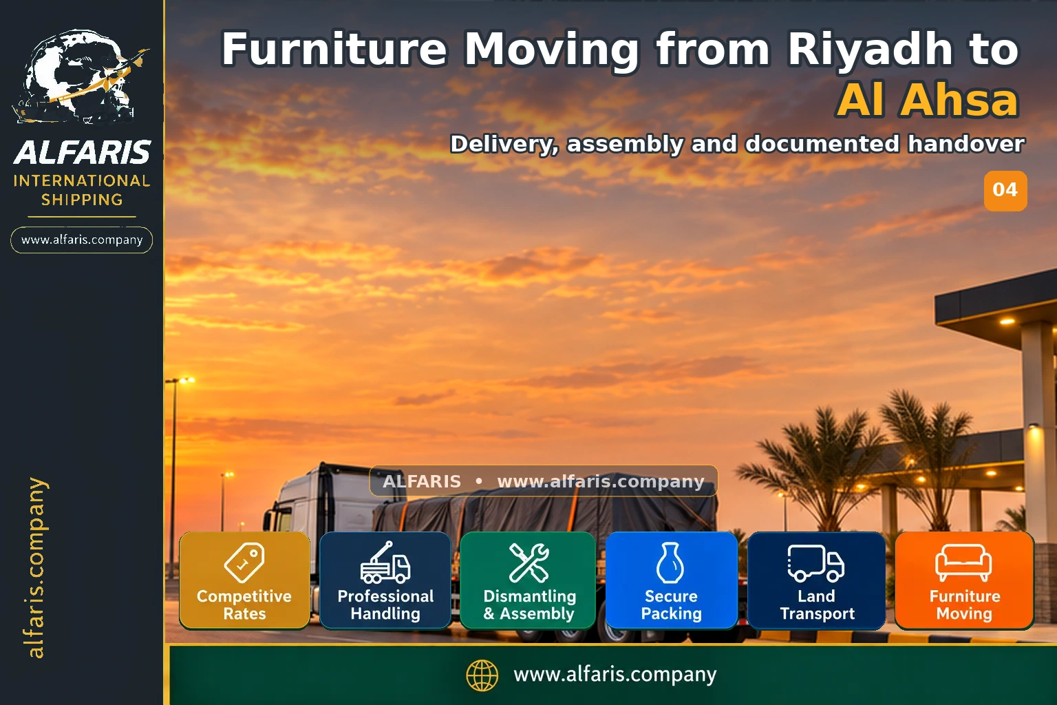 Furniture Moving from Riyadh to Al Ahsa — Delivery, assembly and documented handover