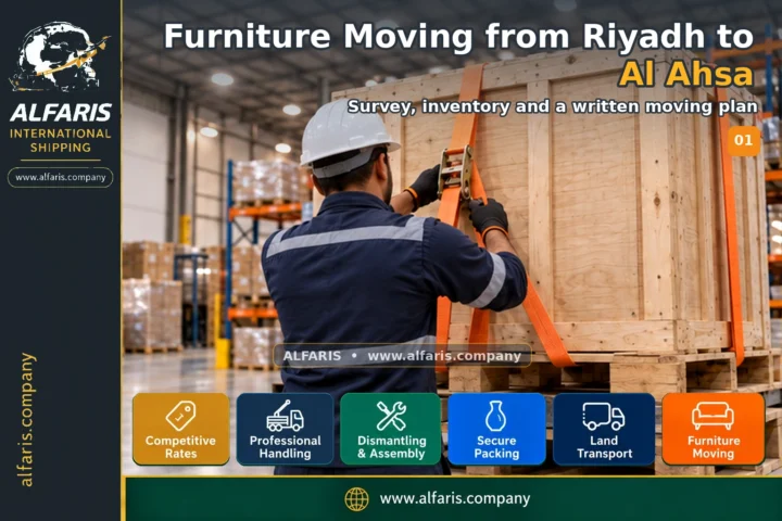 Furniture Moving from Riyadh to Al Ahsa — survey and planning