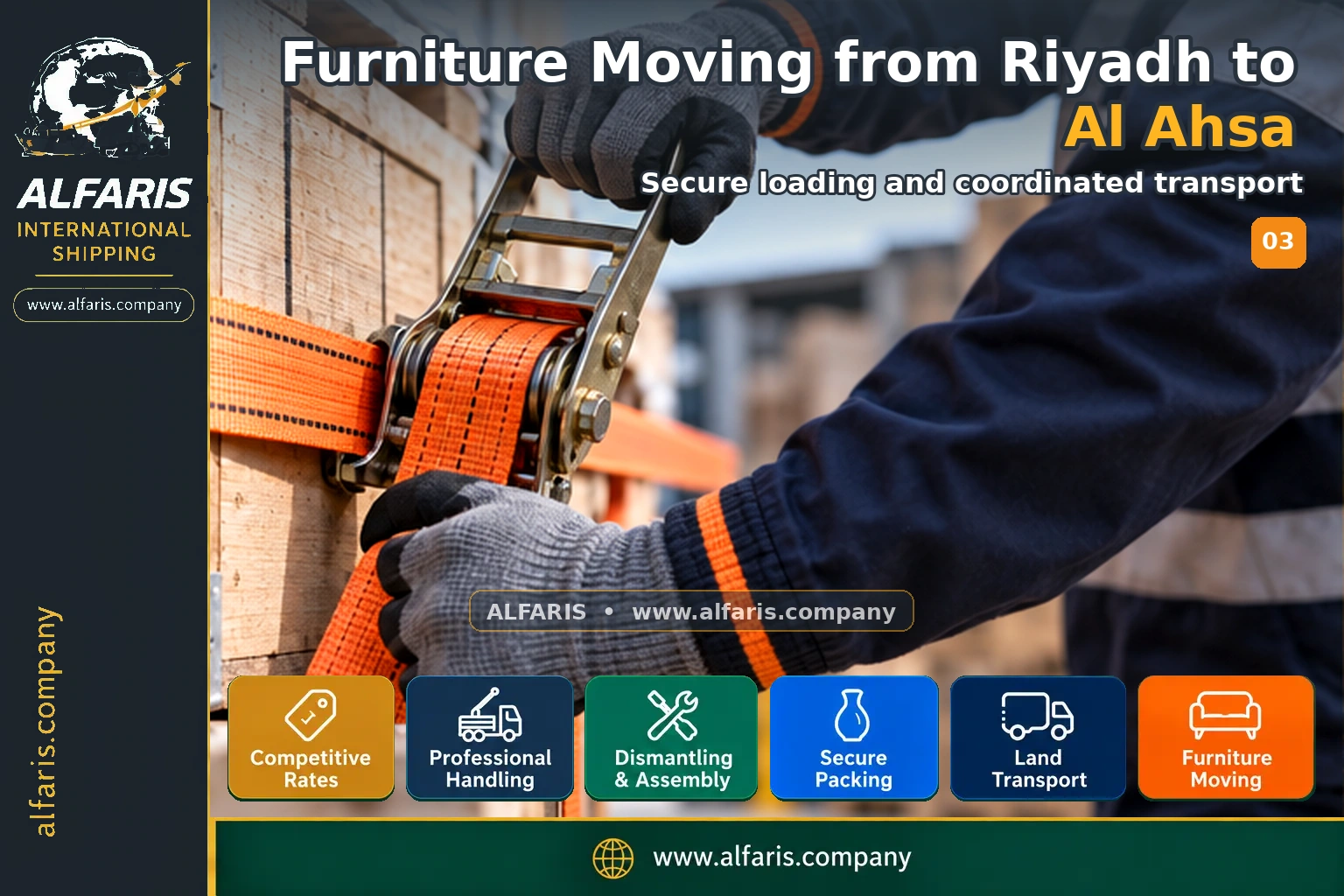 Furniture Moving from Riyadh to Al Ahsa — Vehicle loading and route coordination