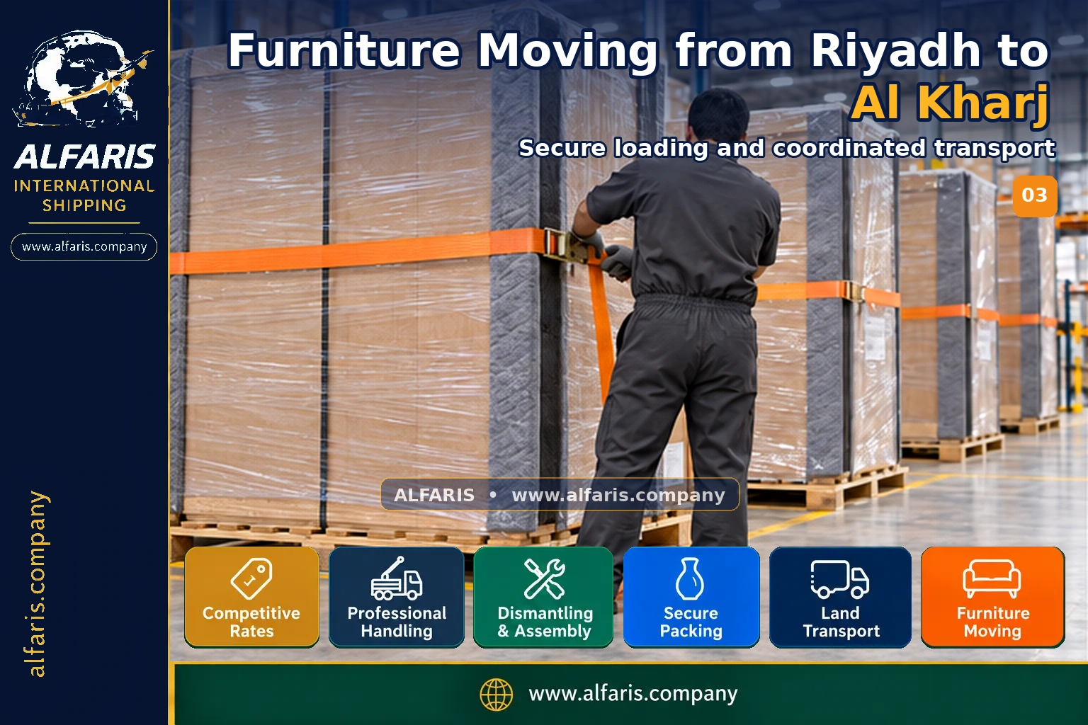 Furniture Moving from Riyadh to Al Kharj — Vehicle loading and route coordination