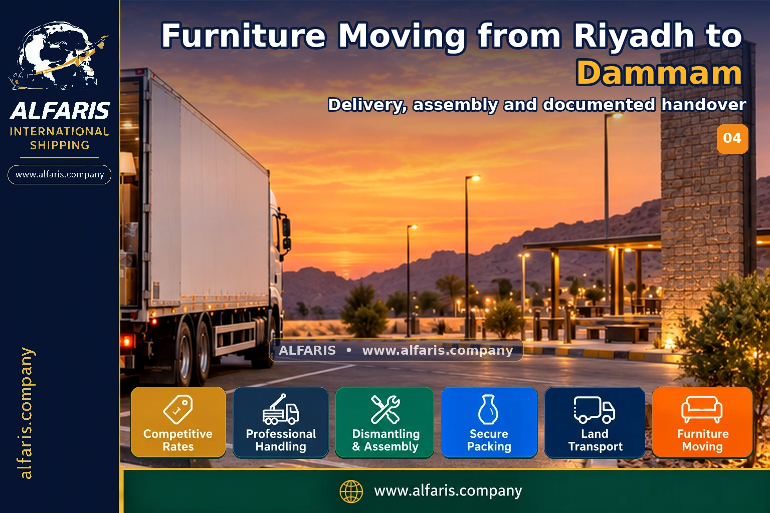 Furniture Moving from Riyadh to Dammam — Delivery, assembly and documented handover