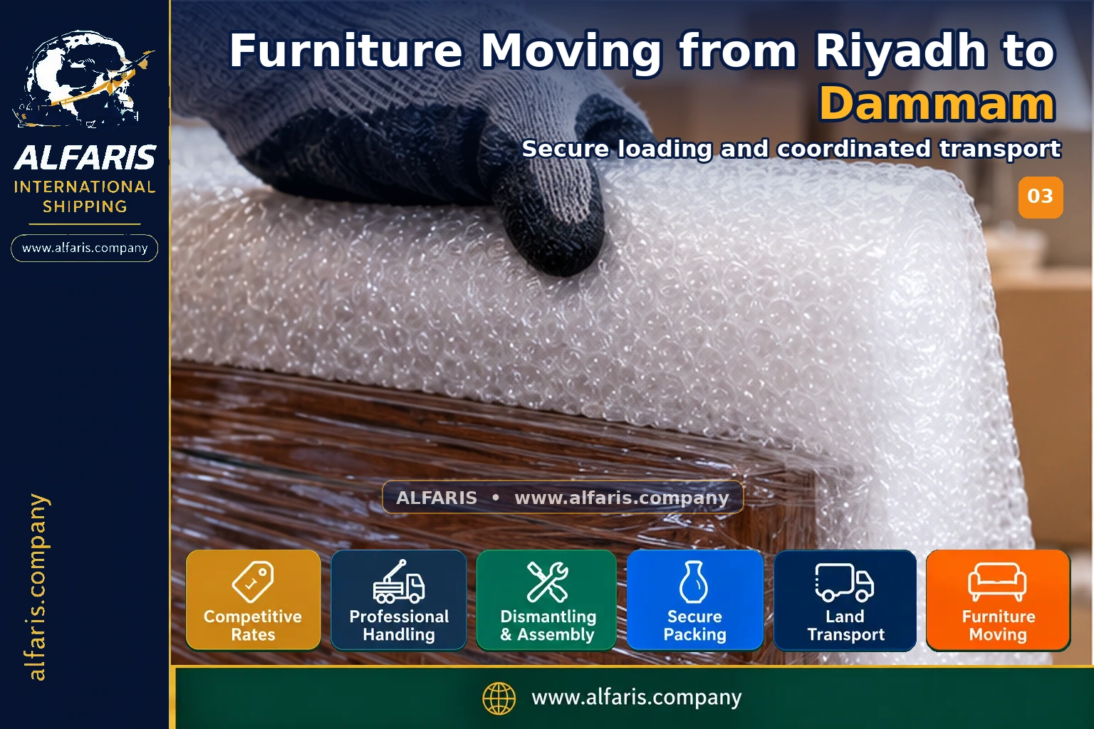 Furniture Moving from Riyadh to Dammam — Vehicle loading and route coordination