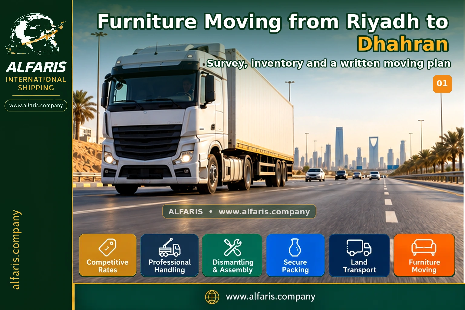 Furniture Moving from Riyadh to Dhahran — survey and planning