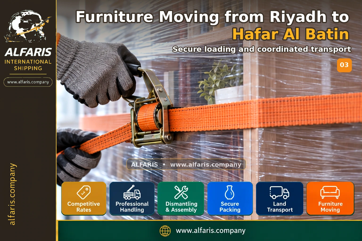 Furniture Moving from Riyadh to Hafar Al Batin — Vehicle loading and route coordination