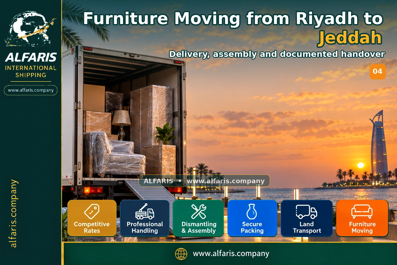 Furniture Moving from Riyadh to Jeddah — Delivery, assembly and documented handover