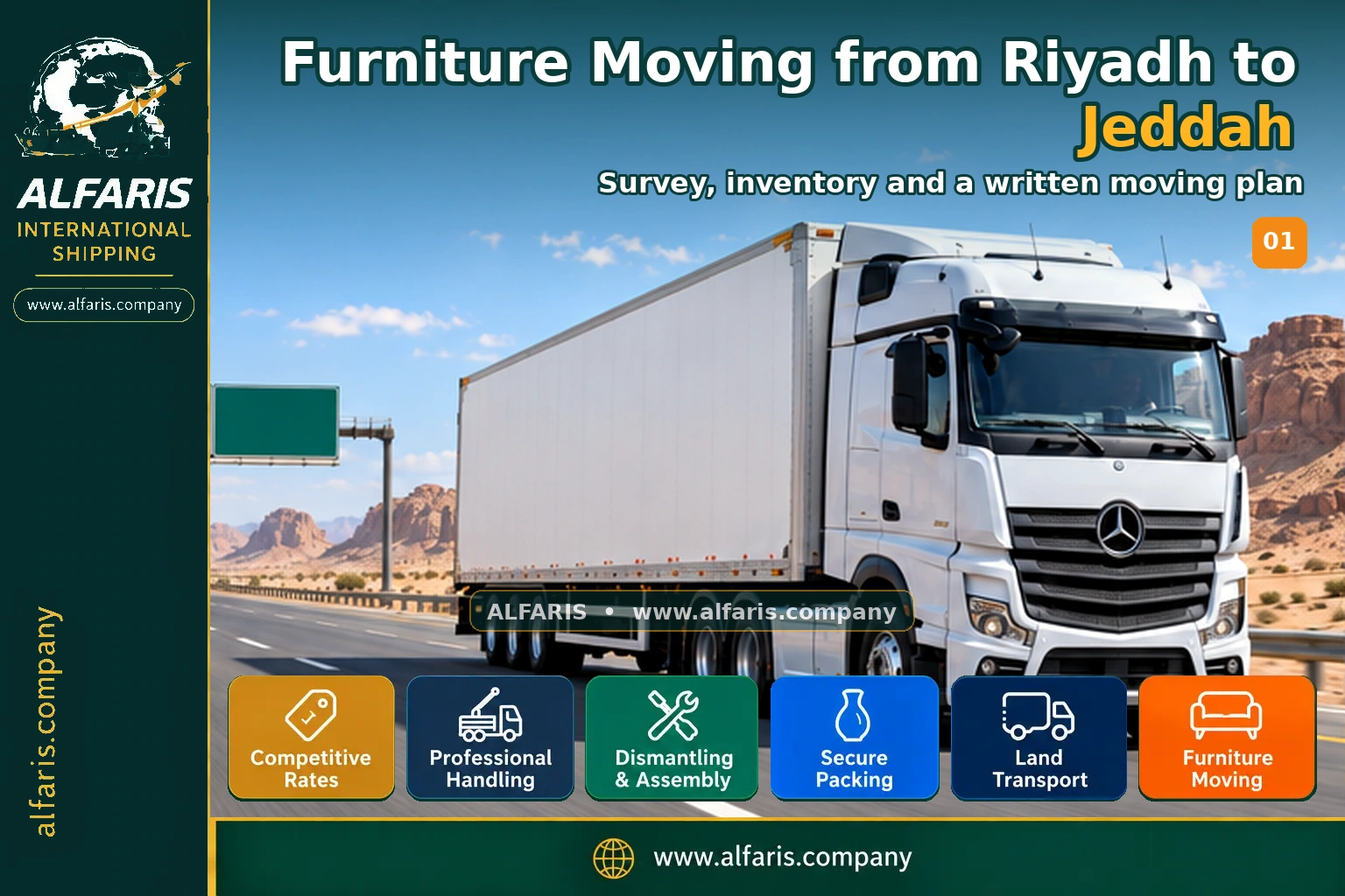 Furniture Moving from Riyadh to Jeddah — survey and planning