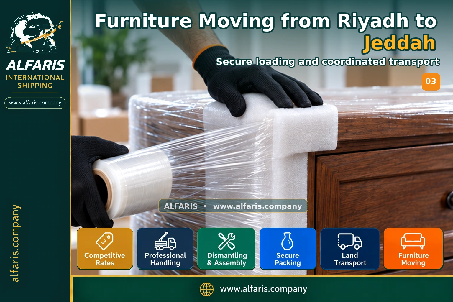 Furniture Moving from Riyadh to Jeddah — Vehicle loading and route coordination