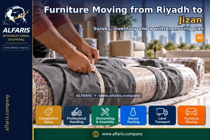Furniture Moving from Riyadh to Jizan — survey and planning