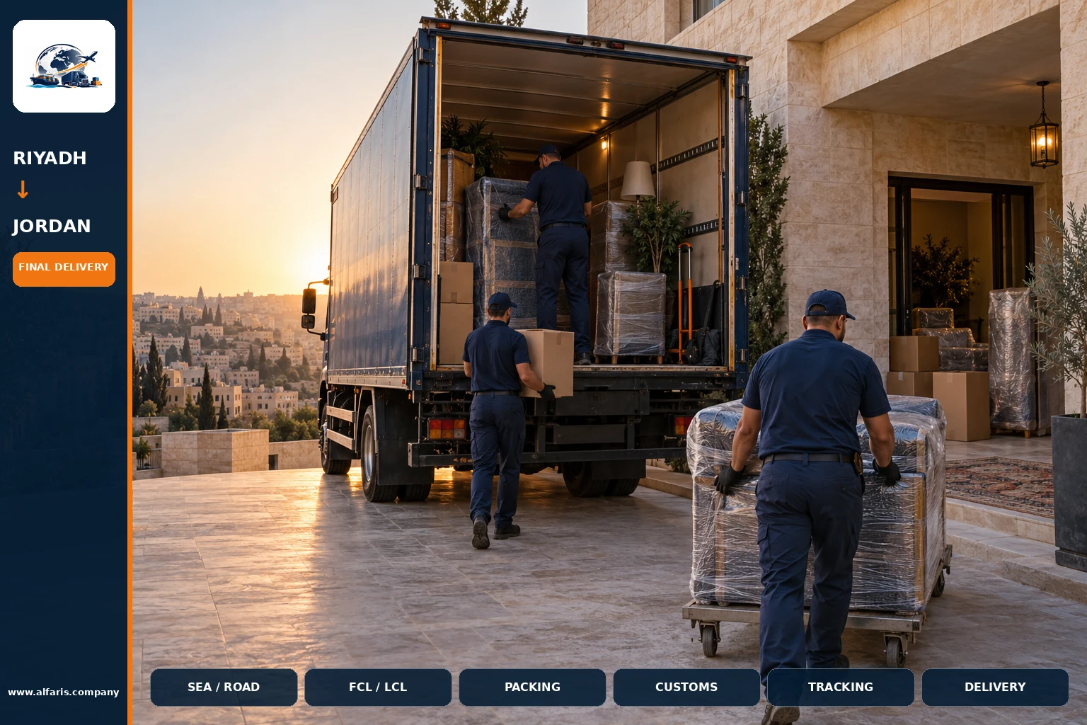 Delivery of shipments in Jordan