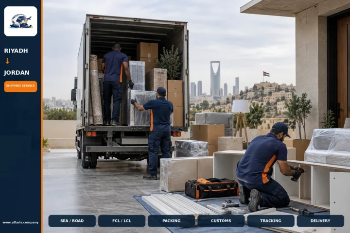 Furniture moving from riyadh to jordan — service overview