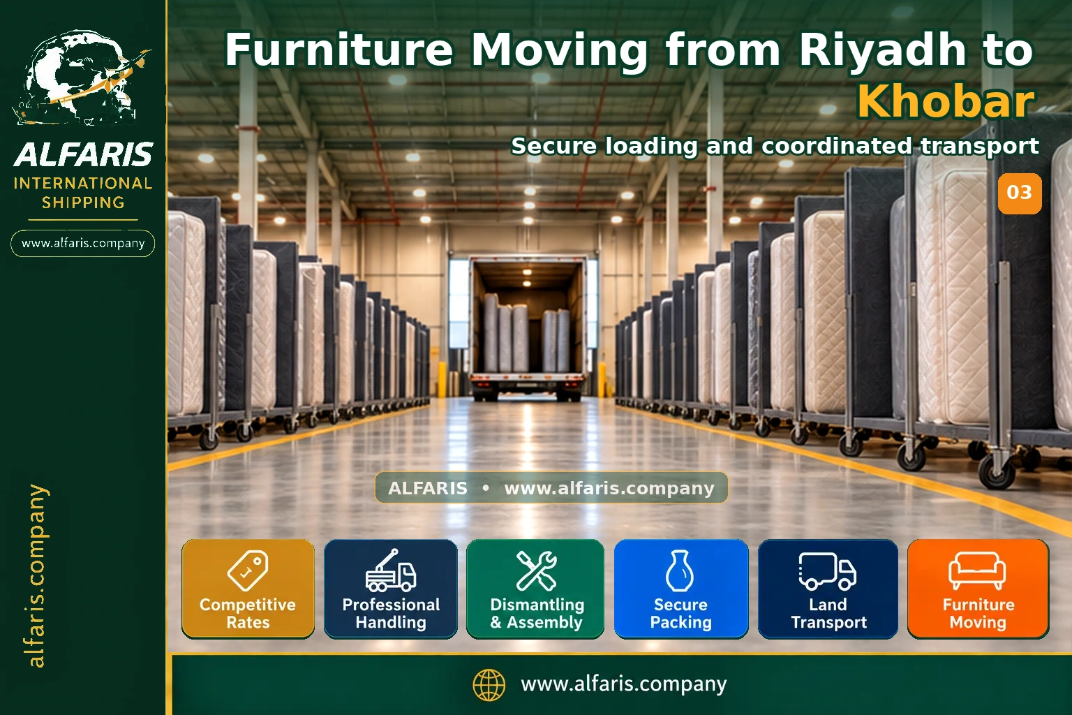 Furniture Moving from Riyadh to Khobar — Vehicle loading and route coordination