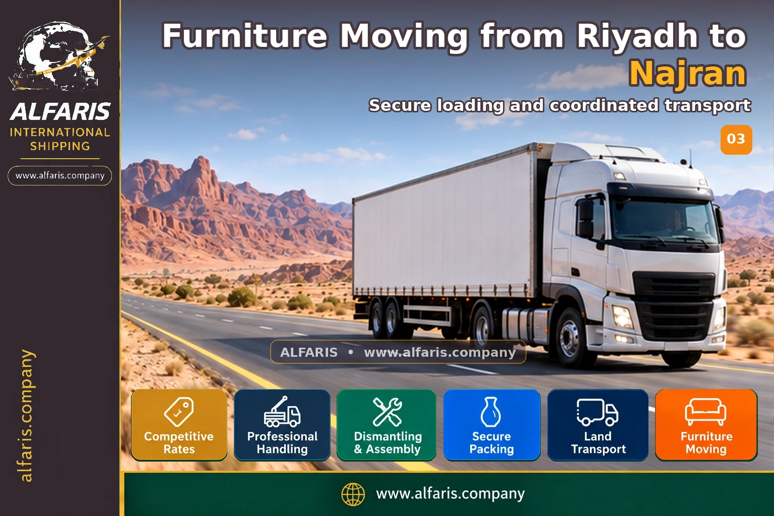 Furniture Moving from Riyadh to Najran — Vehicle loading and route coordination