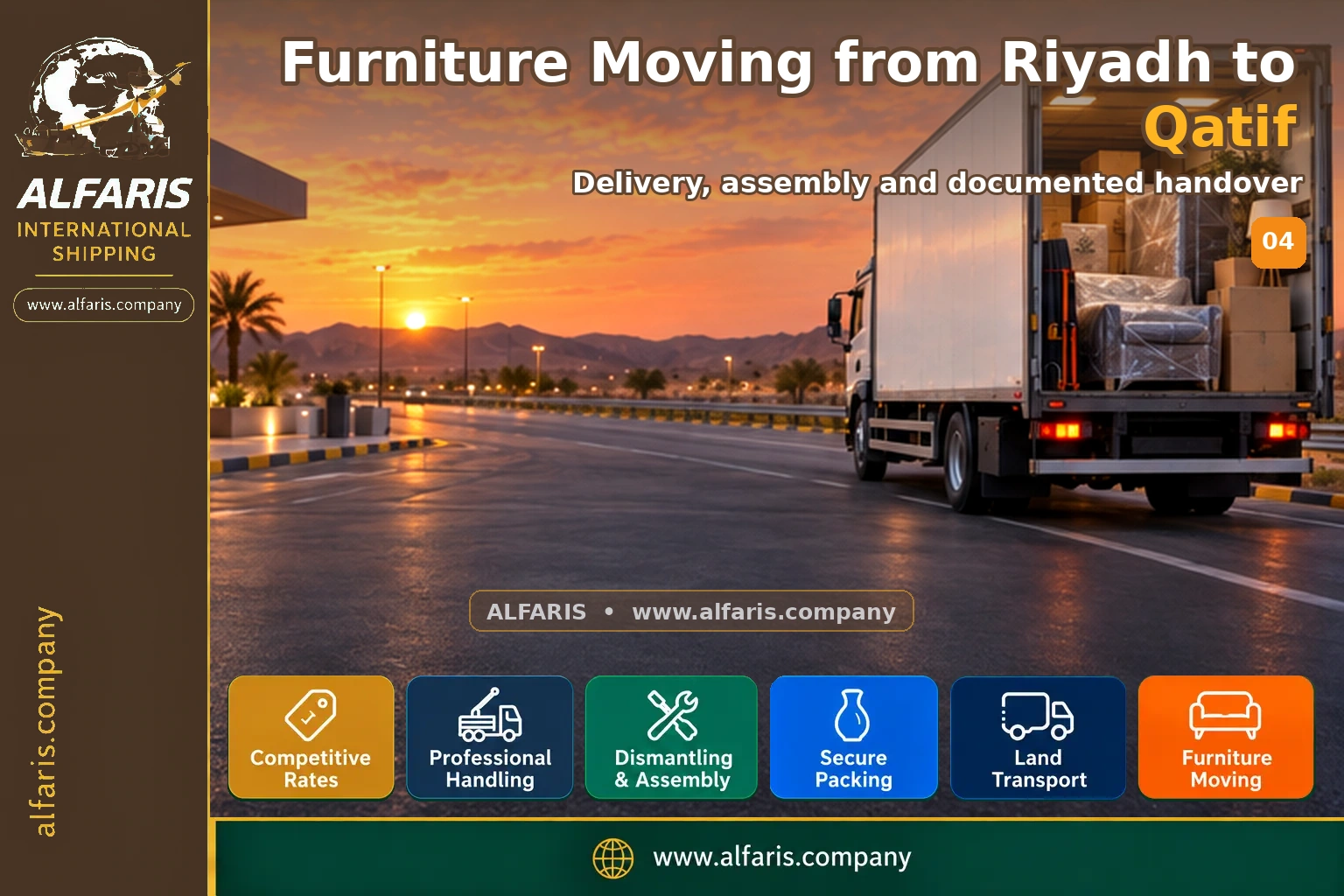 Furniture Moving from Riyadh to Qatif — Delivery, assembly and documented handover