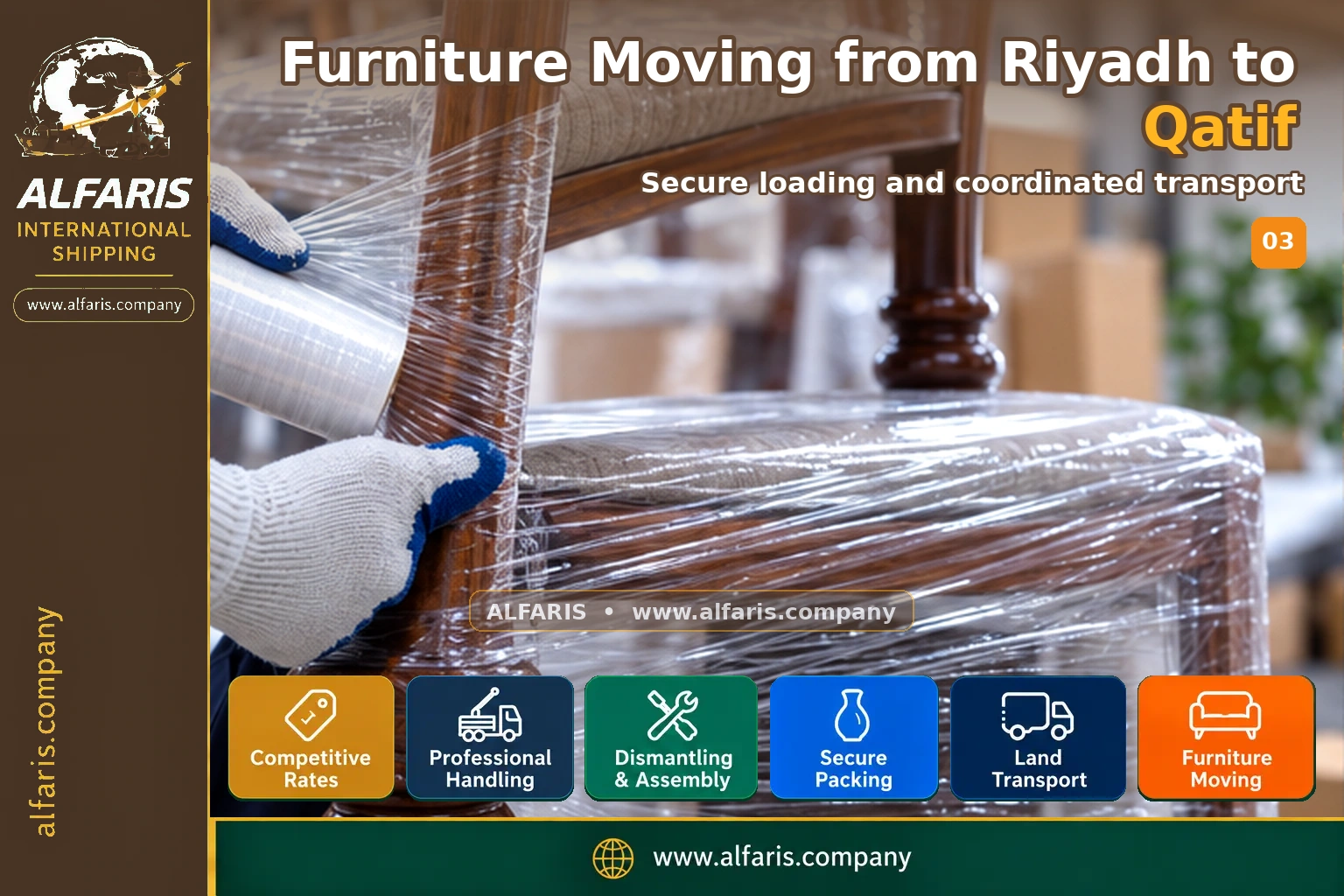 Furniture Moving from Riyadh to Qatif — Vehicle loading and route coordination